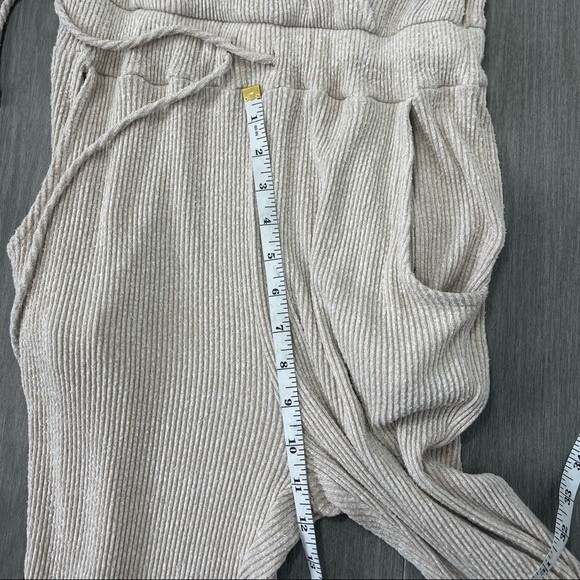 LBLC The Label Samantha High Waisted Ribbed Jumpsuit in Oatmeal Beige Revolve M - Picture 14 of 16